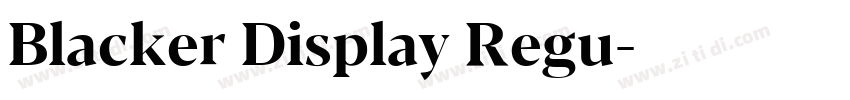 Blacker Display Regu字体转换